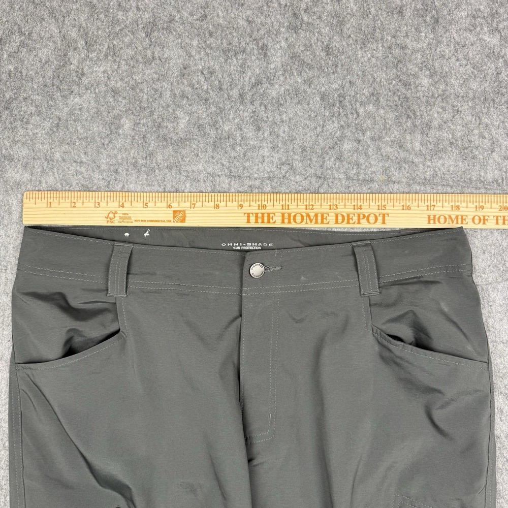 Columbia Pants Mens 36x32 Gray Omni-Shade Articulated Knees Hiking Outdoor EUC - Picture 7 of 13